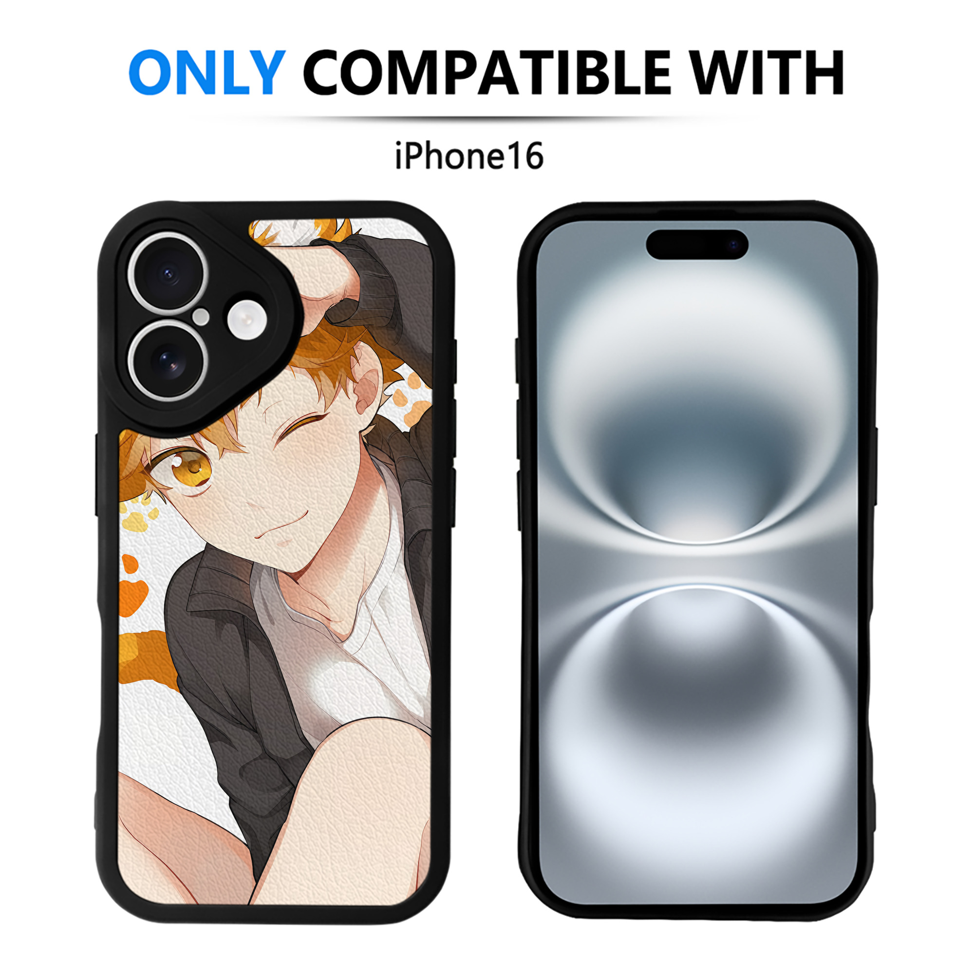 （画像用） ハイキュー!! Haikyu!! 【iPhone 16シリーズ対応】シリコンスマホケース（レザー調） 材質：シリコン